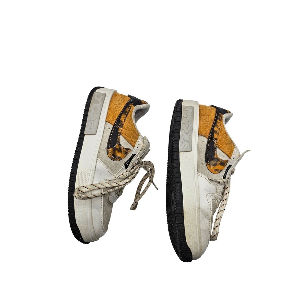 Nike Womens Air Force 1 Fontanka 7.5 Tortoise Shell Suede Leather - Picture 3 of 12